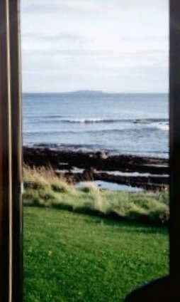 View through camper door